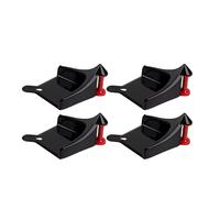 Ginobili 4Pcs Car Hose Guide, Tire Hose Roller for Car Washing, Tire Hose Guide, Car Tires Plastic Wash Tool-Black Easy to Use