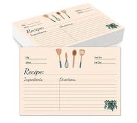 Ginobili Recipe Cards Set 4X6Inches of 100 Double Sided Thick Cardstock Blank Recipe Cards Set for Mom, Sister, Daughter, Friend
