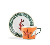 GINORI 1735 Viaggio di Nettuno teacups and saucers (set of 2) - Orange One Size