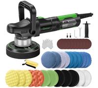 Ginour 1050W Dual Action Car Polisher for Car Detailing, 6 Variable Speeds 2000-6400 OPM, Car Buffer Polisher Machine with D &Side Handles,150mm/6in Disc