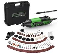 Ginour 200W Rotary Multi Tool Kit 132pcs Includes Keyless Chuck | Flex Shaft, Protective Cover, Auxiliary Handle, For DIY Craft, Engraving, Cutting, Sanding, Polishing, Great for Beginners
