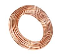 GINOYA 100 Ft Aluminum Wire, 12 Gauge 2mm Tarnish Resistant Bendable Metal Wire for Jewelry Making (Copper)