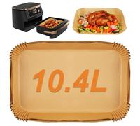 GINOYA 100 PCS Air Fryer Liners for Ninja AF500UK FlexDrawer, Disposable | Disposable paper liners for Ninja AF500UK, Duronic AF34 and Instant VersaZone 8.5L large drawer air fryers