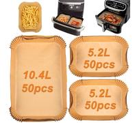 GINOYA 150PCS Air Fryer Liners for Ninja AF500UK FlexDrawer, Basket Liner