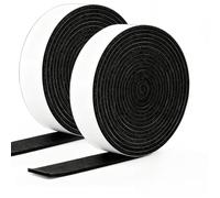 GINOYA 22mm Furniture Pads Roll, 2m x 2 Rolls Self Adhesive Felt Strips for Hardwood Floors to Prevent Scratches Soundproofing, Projection Screen Affordable Alternative (Black)