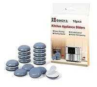 GINOYA Kitchen Appliance Sliders, 16pcs Adhesive Gliders for Air Fryer Bread Machine, Coffee Makers, Blenders, Aid Mixer and Pot (Grayish Blue)
