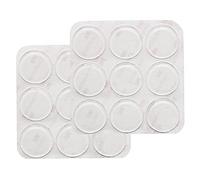 GINOYA Suction Pads for Glass Table, Cabinet Door Handle Protectors, 18pcs Silicone Clear Adhesive Furniture Glass Top Bumpers for Glass Table Door