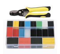 Ginsco 670 pcs 2:1 Heat Shrink Tubing with Wire Stripper, 6 Colors 13 Sizes Assorted Sleeving Tube Wrap Cable Wire Kit for DIY, Electrical Wire Heat Shrink Tubes for Automotive Industrial