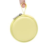 Ginsco Mini-Portable Hard Shell Earbuds Case for Apple EarPods Headphones USB-C Wired Ear Buds/Samsung Galaxy Wired Earbuds, Travel Case for Earphones Earplugs (1, Butter Yellow)