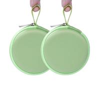 Ginsco Mini-Portable Hard Shell Earbuds Case for Apple EarPods Headphones USB-C Wired Ear Buds/Samsung Galaxy Wired Earbuds/JBL Endurance Run 2, Travel Case for Earphones and Earplugs (2, Green)