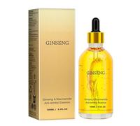 Ginseng Anti-Aging Essence, Long-Lasting Moisturizing Facial Serum, Improves Dullness, Brightens Skin Tone, Reduces Fine Lines, Minimizes Pores, Enhances Skin Elasticity (100ml Dropper)