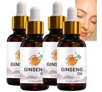 Ginseng Anti-Aging Essential Oil for Face, Ginseng Extract Liquid Serum for Wrinkle Reduction, Tightening Sagging Skin & Reducing Fine Lines, Moisturizing & Firming Face Oil for All Skin Types (4PCS)