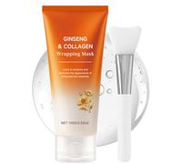 Ginseng & Collagen Wapping Mask, Collagen Night Wrapping Mask, Anti-Aging Peel Off Face Masks with Hydrolyzed Collagens for Pore Lifting & Minimizing,Hydrating & Brightening for Korean Glass Skin,100g