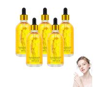 Ginseng Essence for Smoother Skin - Glowing Face Serum with Ginseng Extract - Revitalizing Root Essence, Skin Firming, Radiant Derma, Daily Use, For All Face Types, 100 ml Serum. glow (5 bottles)