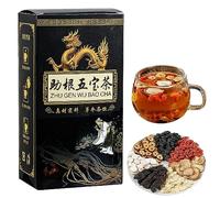 Ginseng Five Treasures Tea Kidney Tea, Kidney Tea Formula Ginseng Five Treasure Tea, Men’s Essentials Kidney Tea, Liver and Kidney Care Tea, Tonify Kidney for Men (1Box)