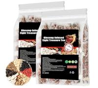 Ginseng-infused Eight Treasure Tea,Kidney Tea formula Ginseng Five Treasure Tea,Ginseng And Wolfberry Tea,Red Date Wolfberry Mulberry Health Tea,Kidney Care Tea Bags for Women & Men (2 Box)