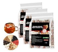 Ginseng-infused Eight Treasure Tea, Kidney Tea formula Ginseng Five Treasure Tea, Red Date Wolfberry Mulberry Health Tea, Han Shan Tang Tea, Kidney Care Tea Bags for Women & Men (3)