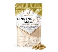 Ginseng Max XR Complex | 60 Vegan Capsules | Korean Red Ginseng, Rhodiola, L-Theanine, Ginkgo, Beetroot, BioPerine & Methyl B12 | Adaptogenic Energy & Focus Support | 30 Days | UK Made | by NutriVolv