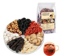 Ginseng Six Treasure Tea, Ginseng & Mulberry Herbal Tea, Chinese Kidney Cleansing Six Treasure Teas for Men (25pcs)