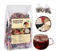Ginseng Six Treasure Tea, Ginseng & Mulberry Herbal Tea, Ginsengs Five Treasures Tea Kidney Teas, 7 Precious Ingredients Formula, Kidney Care TeaBags for Women and Men (1 pack (25pcs))