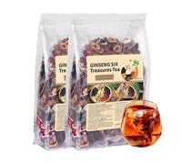 Ginseng Six Treasure Tea, Kidney Tea Formula Ginseng Six Treasure Teas for Daily Wellness, Mulberry, Goji Berry, Red Date | 30 Tea Bags for Men & Women (2 Pack)