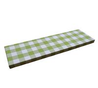 Ginsimar Custom Christmas Retro Plaid Bay Window cushion Farmhouse Buffalo Check Bench Cushions Antislip for Sofa Couch Nook (Green and White, Custom size)