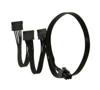 Gintai 6 Pin to 3 end X 15 Pin SATA Hard Disk Drive Power Adapter Cable for Seasonic Power Cable Connector Modular Power Source PCI-e
