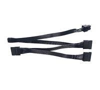 Gintai Modular Power Source PCI-e 6 Pin to 3 end X 15 Pin SATA Hard Disk Drive Power Adapter Cable for Seasonic Power Cable Connector