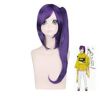 GINTAMA Terakado Tsu Purple One Ponytail Wig Cosplay Costume Silver Soul Long Heat Resistant Synthetic Hair Party Wigs PL-056