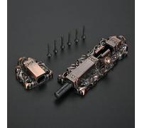 Slide Latch,Sliding Door Locks,Gate Bolt Lock, /Red Copper Gate Latch Alloy Classical/Metal Doors Window (Color : Large Red Copper) (Color : Large Red Copper) (Color : Medium Red Copper)