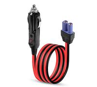 GINTOOYUN 14AWG Cigarette Lighter to EC5 Plug Cable DC12/24V Cigarette Lighter to EC5 Female Plug Power Cable for Automobile Air Pump, Automobile Battery, UAV,Off-Road Vehicle ect(39.7Inch)