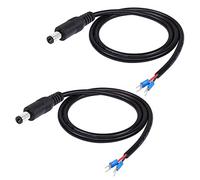 GINTOOYUN 2 Pack DC 5.5mm x 2.1mm to Spade Cable, DC 5521 Male to Fork Connector Spade Cord, DC to U-Type Quick Splice Crimp Electrical Repairs Terminal Connector, 80cm 2.6FT