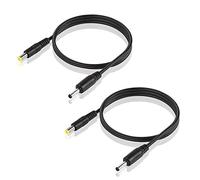GINTOOYUN 2-Pack DC5521 to DC35135 Power Cord 24AWG DC 5.5mm x 2.1mm Male to DC 3.5mm x 1.35mm Male Security Camera Cable for Security Cameras, Mini Speakers, Small Fans, etc(3.2FT)
