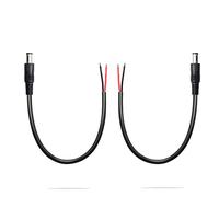 GINTOOYUN 2 Pack DC6330 Power Pigtails Cable, DC 6.3mm x 3.0mm Male Plug Jack to Bare Wire Open End, 1FT Power Supply Replacement Repair Cord, for All-in-one computer, 30cm