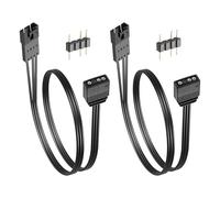 GINTOOYUN 2 Pcs Corsair 4-Pin to 3-Pin RGB Cable - 11.81 Inch for Corsair Pirate Ship SP/HD/ML/LL/QL120,140 RGB Fans
