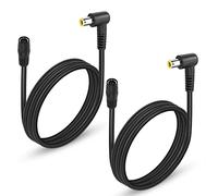 GINTOOYUN 2 Pcs DC7909 Power Cord 14AWG DC7.9mmx0.9mm Right Angle 90 Degree Male to DC7.9mmx0.9mm Female Power Extension Cable for Solar Panel,Portable Charging Station etc(39.3Inch)