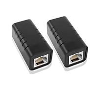 GINTOOYUN 2 Pcs RJ45 Ethernet Surge Protector 8P 8C RJ45 Coupler Female to Female Indoor Network Arrester for Routers,Laptops,Switches, Computers,etc