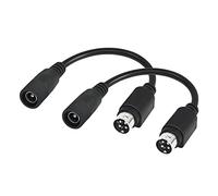 GINTOOYUN 2 PCS Round 4 Pin DVR Cable DC5.5MM×2.1MM Female to Round Mouth 4-Pin Power Conversion Cable for Hard Disk Video Recorder,POS Receipt Printer, Scan Code Gun,etc.