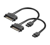 GINTOOYUN 2 Pcs SATA Power Cable 22AWG SATA 15 Pin Male to Small 6 Pin Female Optical Drive Power Cable for Computer,Chassis Power Supply,Laptop Optical Drive,etc(6.57Inch)