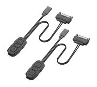 GINTOOYUN 2 Pcs SATA to 5V 3-Pin ARGB Fan Power Cable 22AWG SATA 15-Pin Male+2 Pin Restart Button Male to 3 Pin RGB Fan Speed Control Color Controller for Chassis Power Supply,ARGB Fan etc