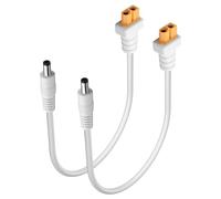 GINTOOYUN 2 PCS White XT60 to DC5521 Power Cord XT-60 Female to DC 5.5mm x 2.1mm Male 2x1.5mm ² Power Cable for FPV Goggles,B6 Balanced Charger,etc(11.81 Inch) (0.3m)