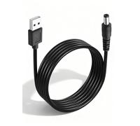 GINTOOYUN 2PCS 1m/3.2FT USB to DC5521 Cable USB 5V to DC 5V Cable with DC Jack 5.5 x 2.1mm for Fan, Table Lamp, Bluetooth Audio, Wireless Router, Speakers (180 Degrees)