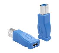 GINTOOYUN 2PCS USB 3.0 to B Adapter USB Printer Adapter 3.0 Male to B Female Compatible with Printers,Docking Station,External Hard Drivers,Scanner,USB Hub and More Devices