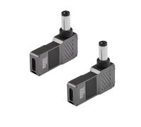 GINTOOYUN 2PCS USB C to Laptop Charging Adapter Female Type C to Male DC 5.5 x 2.1mm Barrel 20V USB Type C Input to DC5521 Power Converter up to 100W (DC5521)