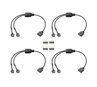 GINTOOYUN 4 PCS 1 to 2 ARGB Splitter Cable 12V 4-Pin Female to Two SM 4-Pin Female Addressable RGB Splitter Cable for LED Light Strips,12V ARGB Fans,Computer Cases,etc(11.8Inch)(Style 9)