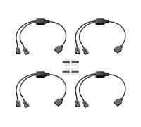 GINTOOYUN 4 PCS 1 to 2 ARGB Splitter Cable 12V 4-Pin Female to Two SM 4-Pin Male Addressable RGB Splitter Cable for LED Light Strips,12V ARGB Fans,Computer Cases,etc(11.8Inch)(Style 5)
