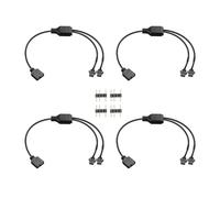 GINTOOYUN 4 PCS 1 to 2 ARGB Splitter Cable 5V 3-Pin Female to Two SM 3-Pin Female Addressable RGB Splitter Cable for LED Light Strips,5V ARGB Fans,Computer Cases,etc(11.8Inch)(Style 2)