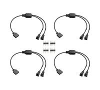 GINTOOYUN 4 PCS 1 to 2 ARGB Splitter Cable 5V 3-Pin Female to Two SM 3-Pin Male Addressable RGB Splitter Cable for LED Light Strips,5V ARGB Fans,Computer Cases,etc(11.8Inch) (Style 1)
