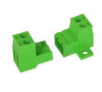 GINTOOYUN 5 Sets 2-Pole 5.08 mm Terminal, 2EDGRK Phoenix Connector 2 Pin with Screw Lock Plate Fixed, PCB Pluggable Screw Terminal Block Connectors, 5.08mm Pitch Male Female Plug