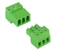 GINTOOYUN 5 Sets 3.81mm Phoenix Connector 3 Pin, 300V 15EDGRK 3-Pole 3.81mm Ground Circuit Terminal Blocks, 3.81mm Pitch 3P PCB Screw Terminals